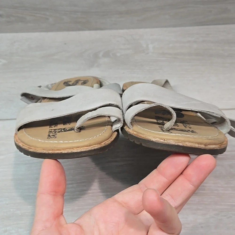 Sorel Women Ankle Leather Sandals Flats flip flop shoes sz 7